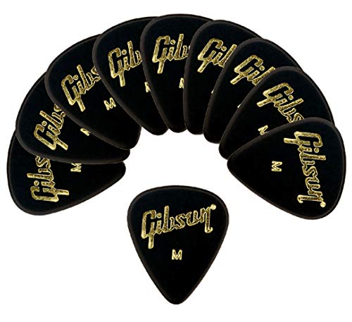 最終底値！　ギブソン　ピックアップ　T-Type FRセット Amazon | Gibson ピック ティアドロップ MEDIUM-BLK ×10枚セット